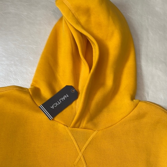 Nautica Yellow Sweatshirt Hoodie Classic Design - Picture 3 of 6
